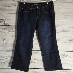 Lucky Brand Classic Rider Short Capri Jeans dark wash sz 8 / 29 - 22" inseam